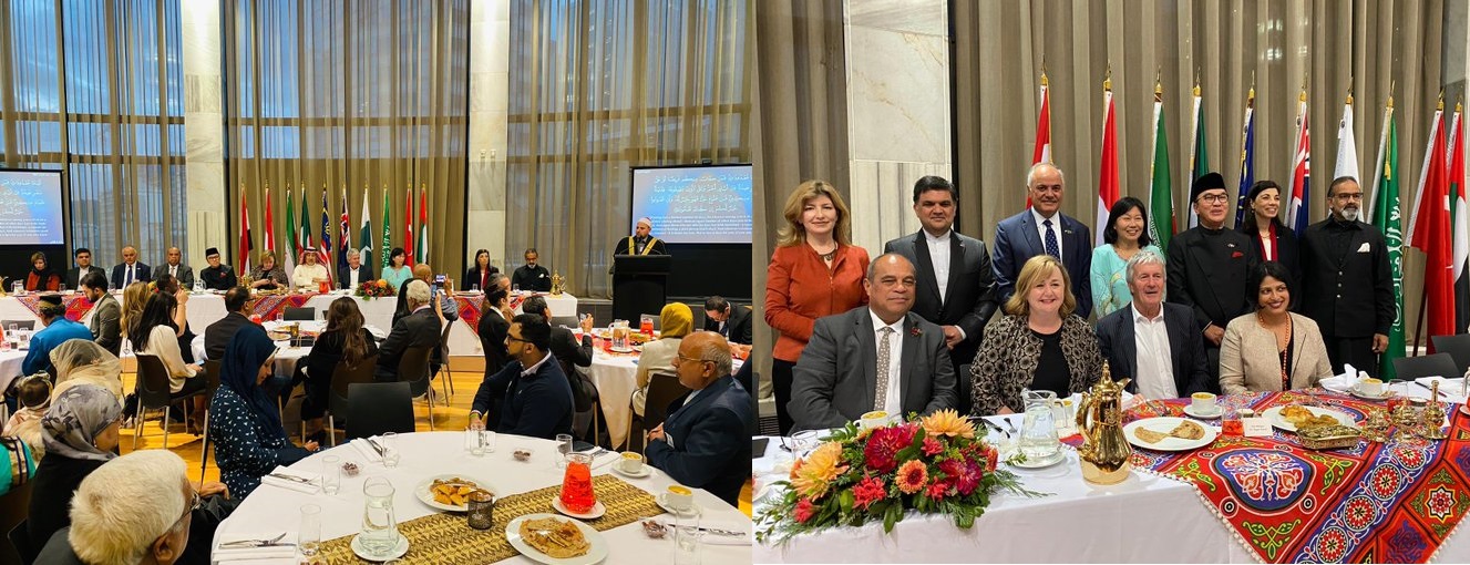 The Ambassadors of Islamic Countries in Wellington at the Iftar banquet they hosted at Parliament